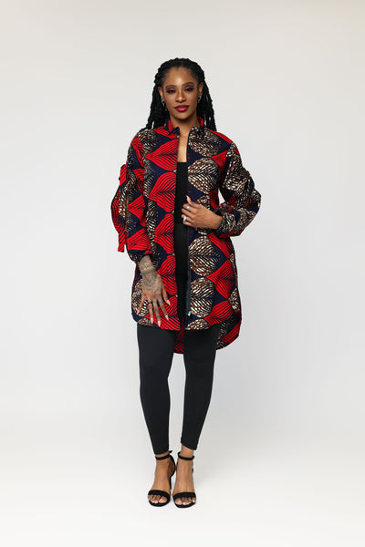 Arewa African Print Shirt Dress