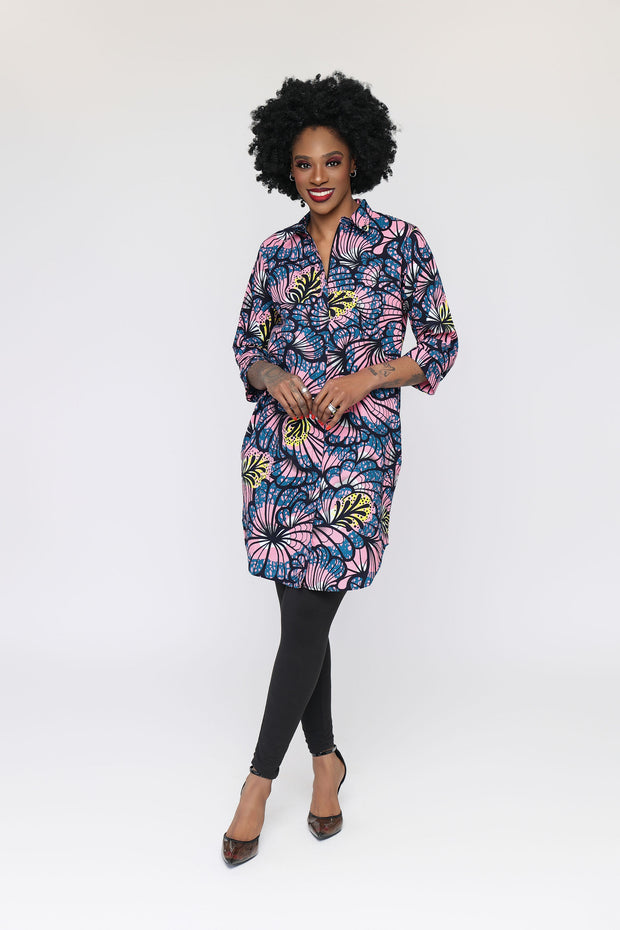 Ibukun African Print Shirt Dress