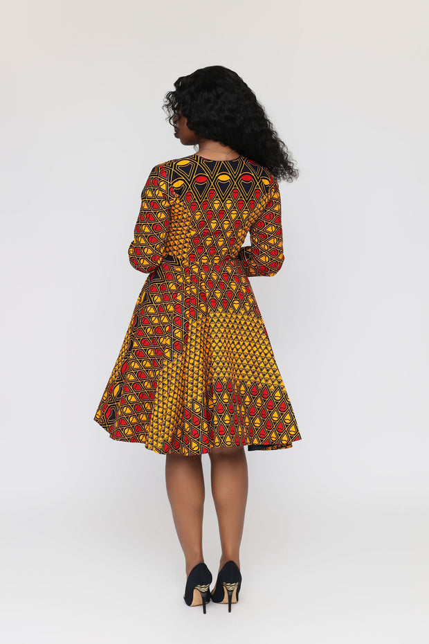 Longe African Print Jacket Dress