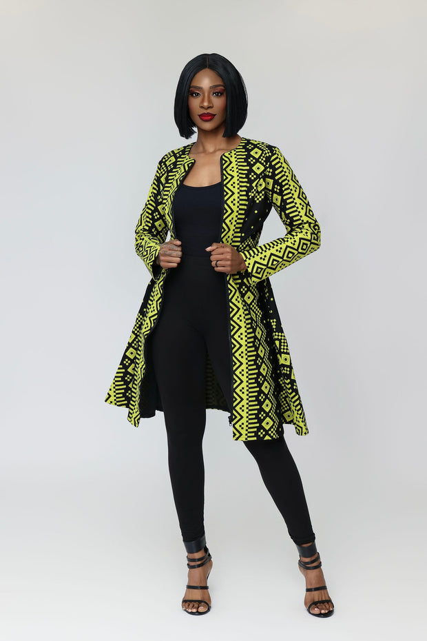 Segun African Print Jacket Dress