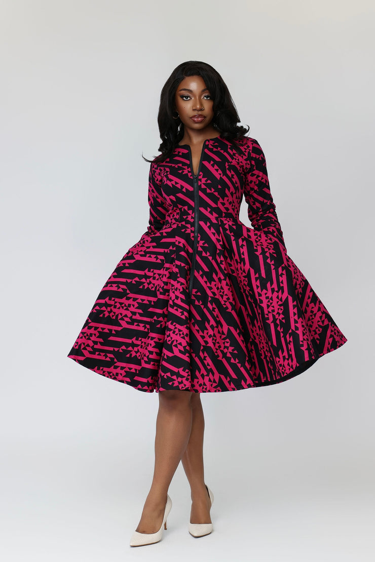 Olumide Women's African Print Jacket Dress