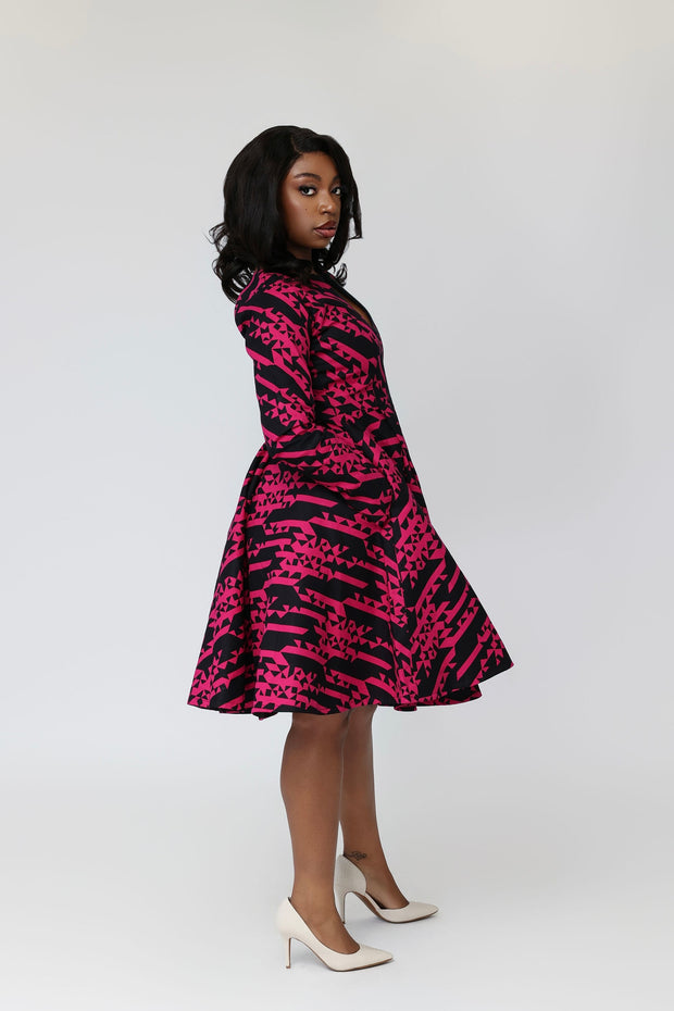 Olumide Women's African Print Jacket Dress