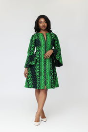 Mama African Print Jacket Dress