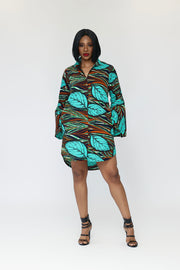 Ada African Print Shirt Dress Pre-order