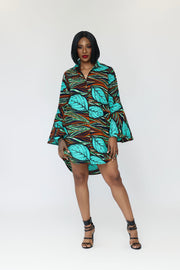 Ada African Print Shirt Dress Pre-order