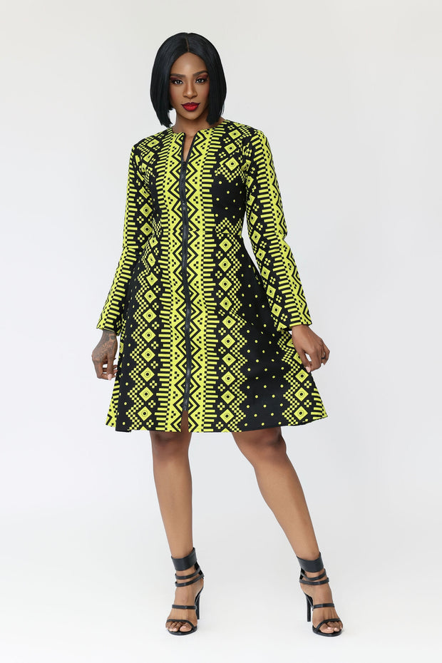 Segun African Print Jacket Dress