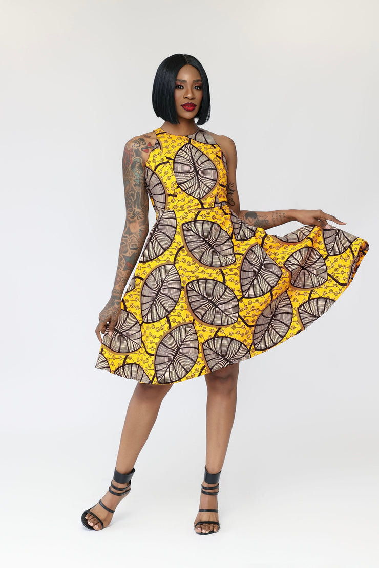 Ikotun African Print  Dress