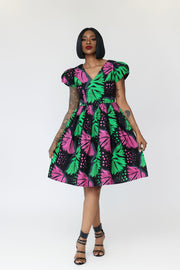 Sade African Print Dress