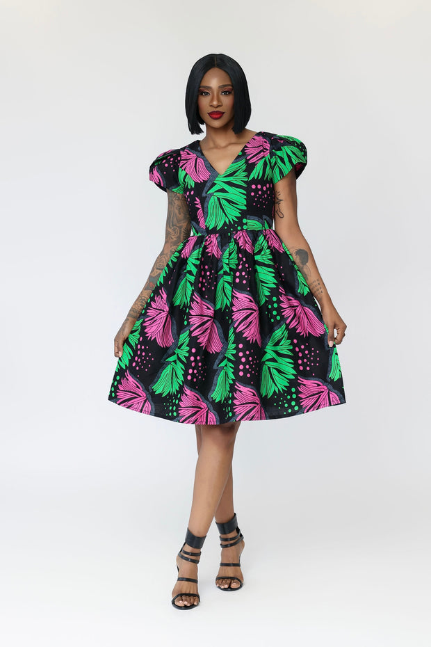 Sade African Print Dress