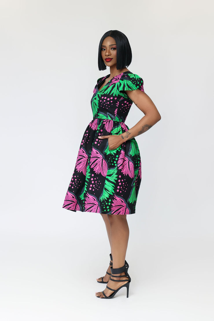 Sade African Print Dress