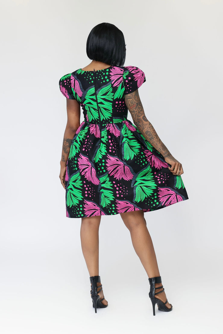 Sade African Print Dress