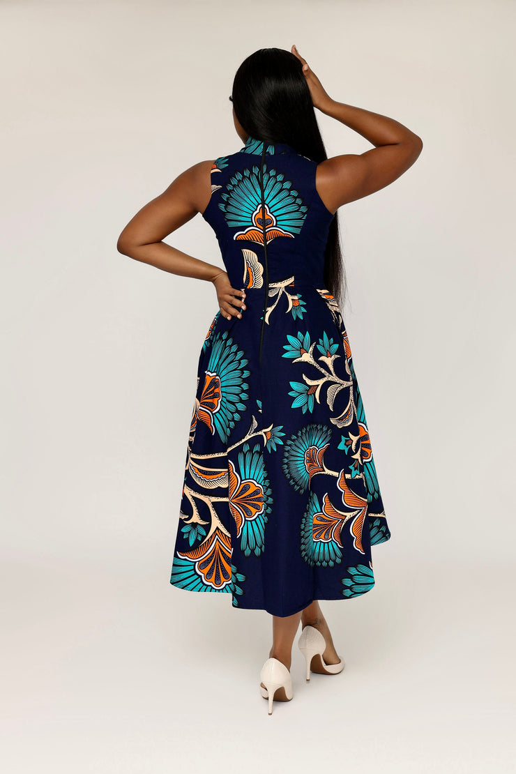 Adesua African Print Dress