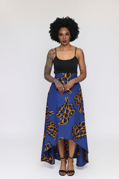 Boma high-low African Print Skirt