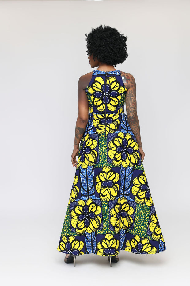 Gani African Print Maxi Dress