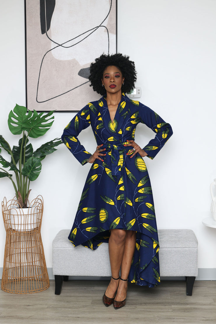 Tope African Print Wrap Dress