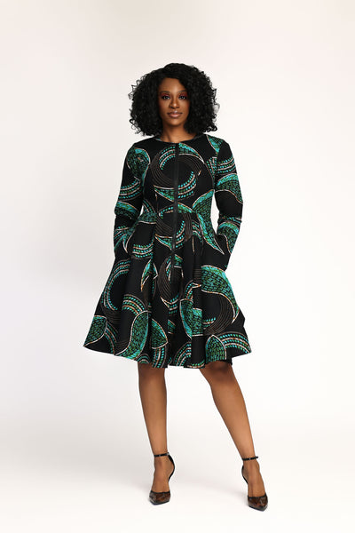 Eni African Print Jacket Dress