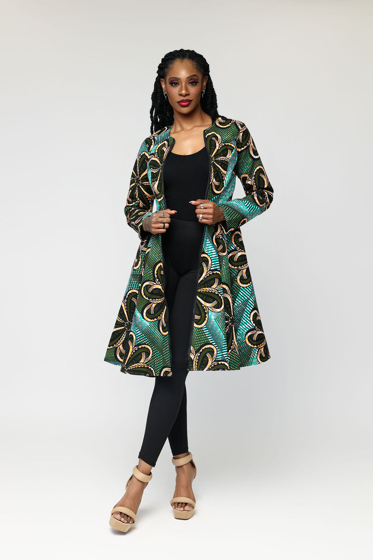 Kijani African Print Jacket Dress