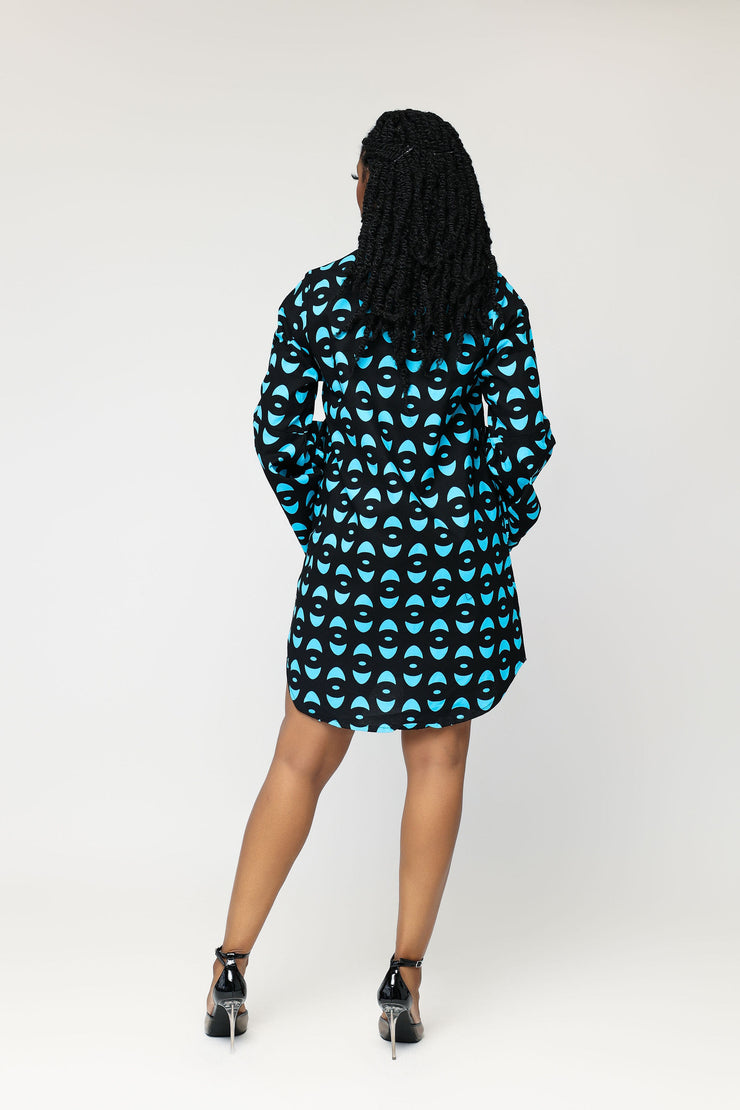 Erin African Print Shirt Dress