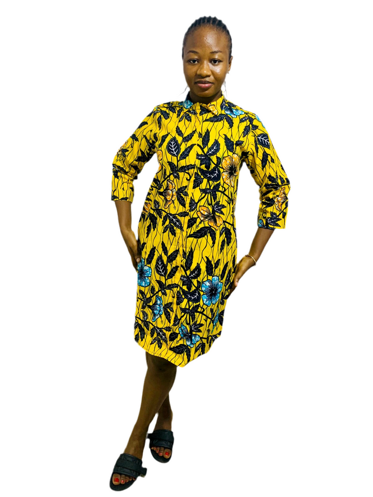 Tayo African Print Shirt Dress