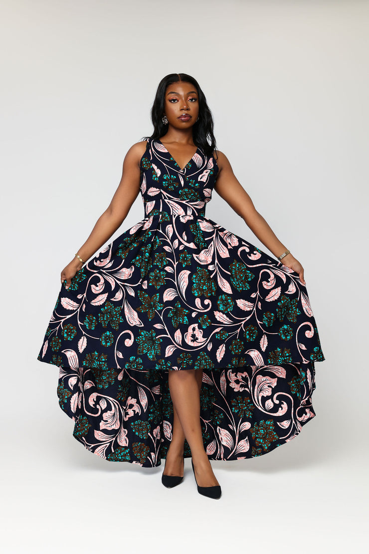 Itunu African Print High low Dress