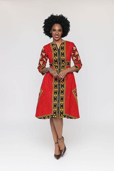 Aguda African Print Jacket Dress