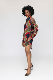 Oni African Print Shirt Dress