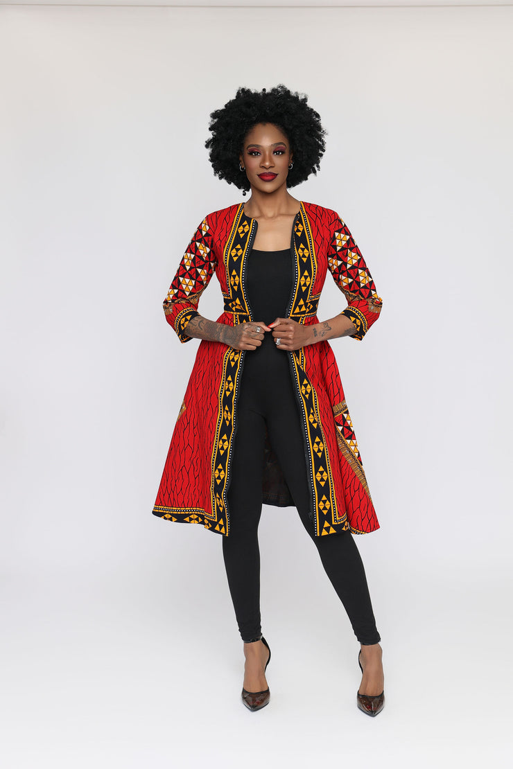 Aguda African Print Jacket Dress