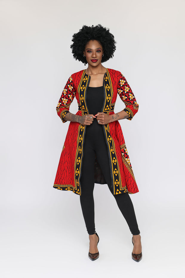 Aguda African Print Jacket Dress