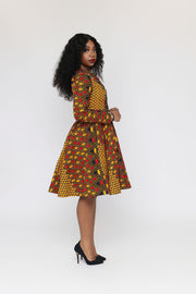 Longe African Print Jacket Dress