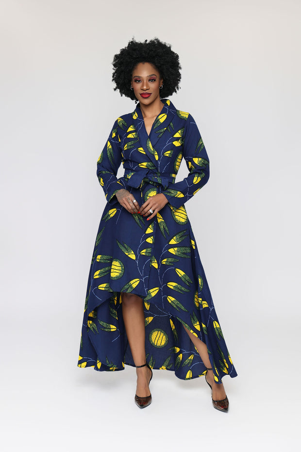 Tope African Print Wrap Dress