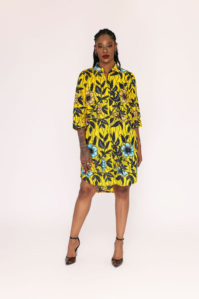 Tayo African Print Shirt Dress