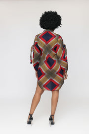 Oni African Print Shirt Dress