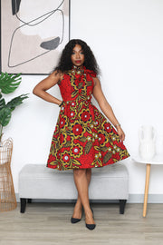 Adela African Print Dress