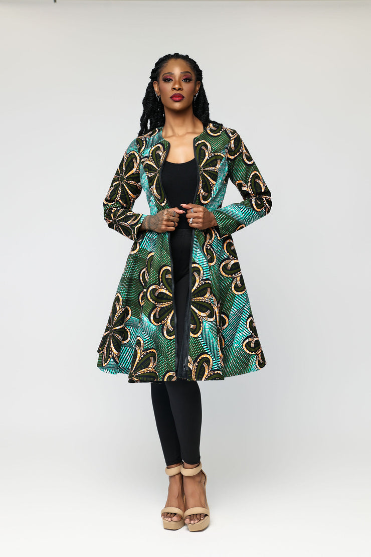 Kijani African Print Jacket Dress