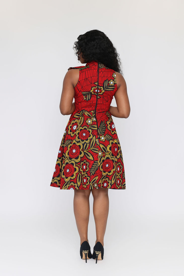 Adela African Print Dress