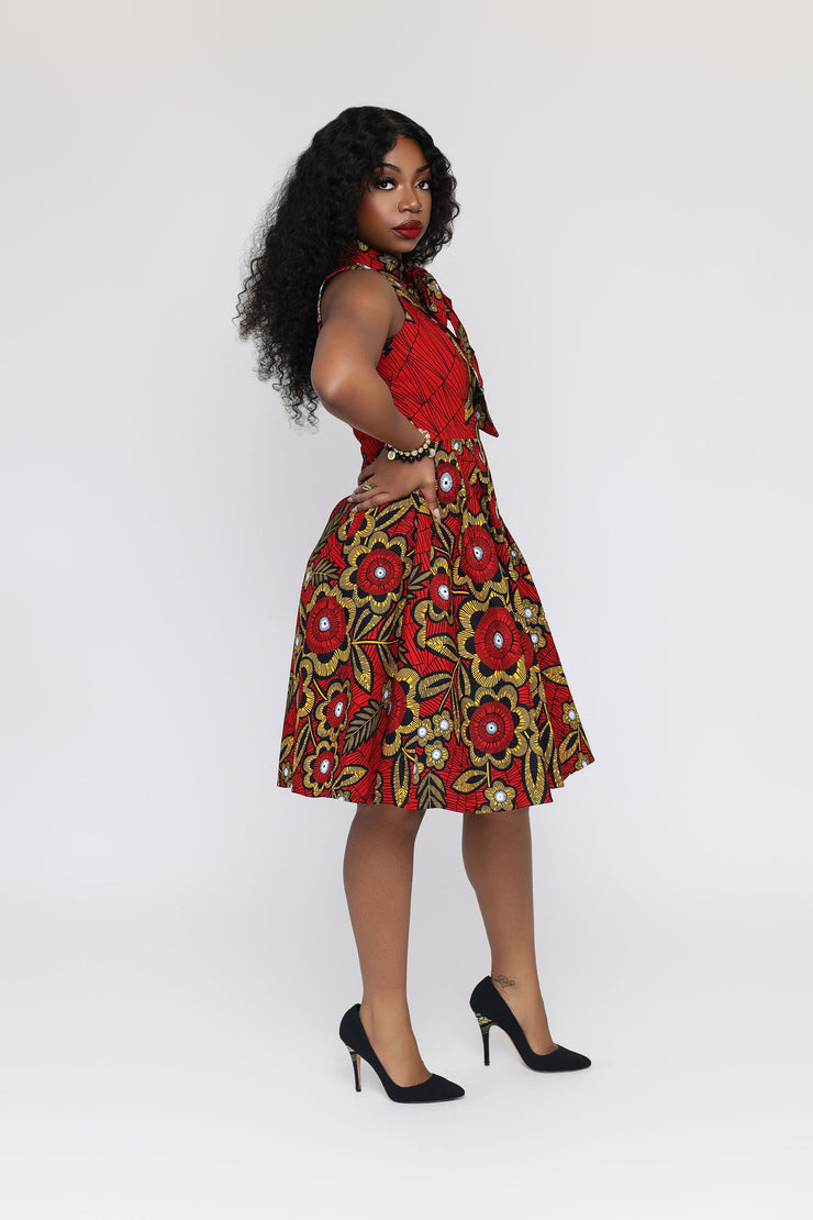 Adela African Print Dress