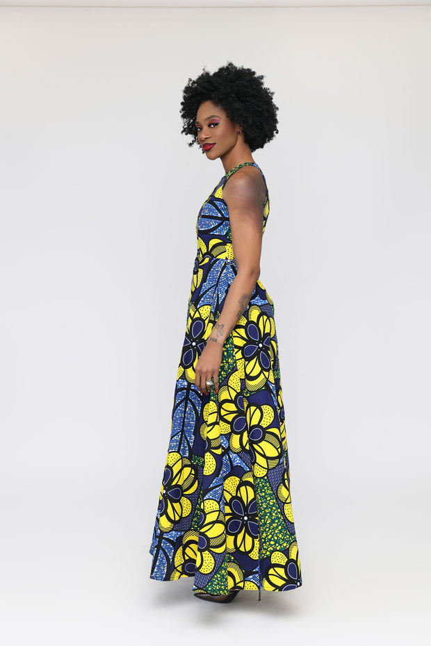 Gani African Print Maxi Dress