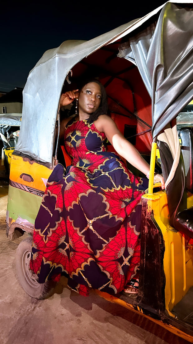 Aanu African Print Maxi Dress