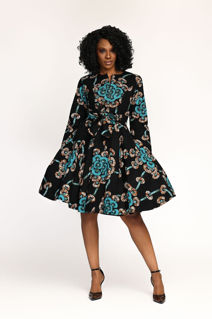 Damilare Women's African Print Jacket Dress