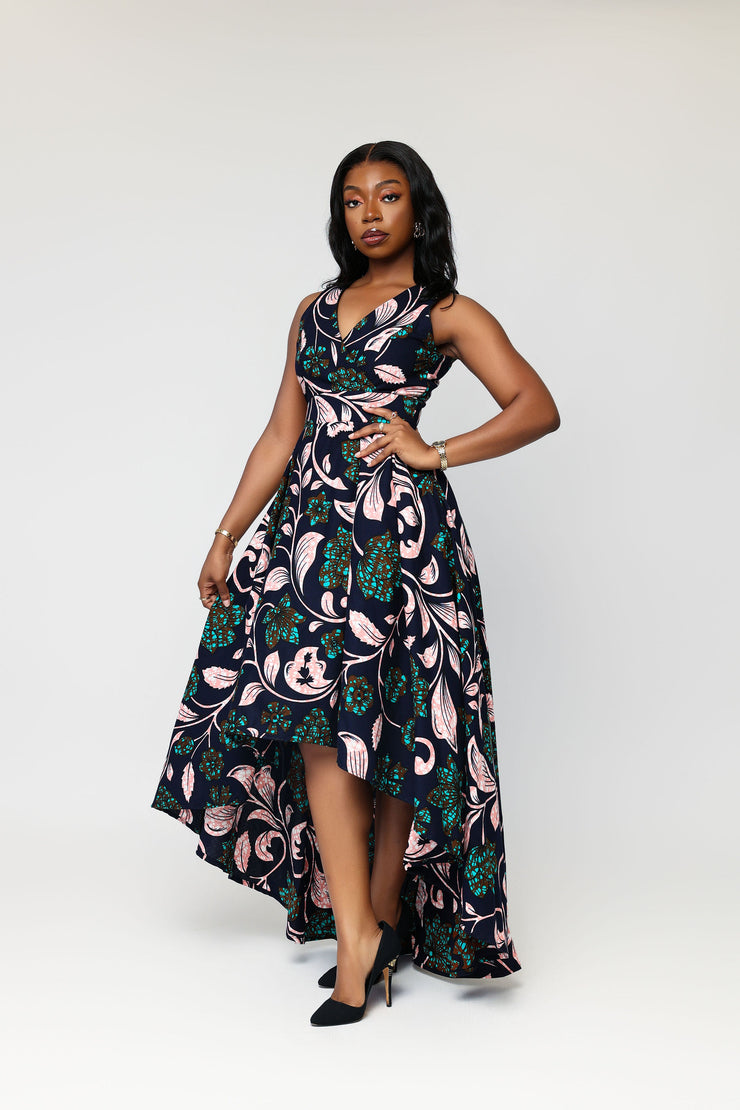 Itunu African Print High low Dress