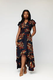 Ikore African Print Wrap Dress