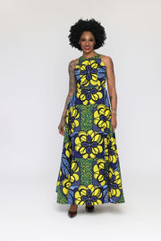 Gani African Print Maxi Dress