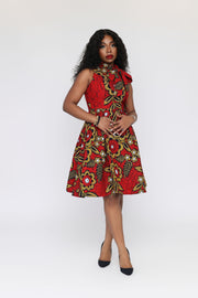 Adela African Print Dress