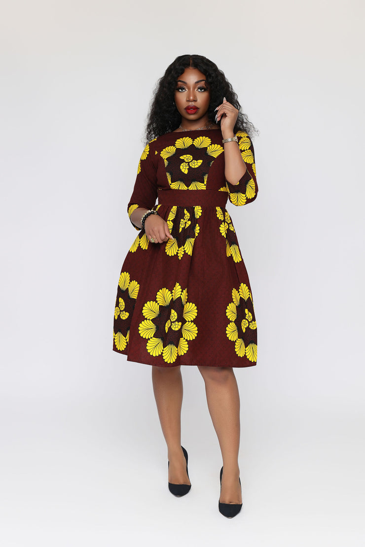 Olumo African Print Dress