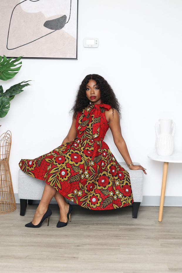 Adela African Print Dress