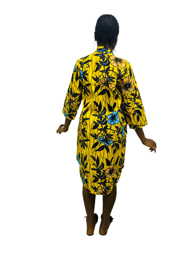 Tayo African Print Shirt Dress