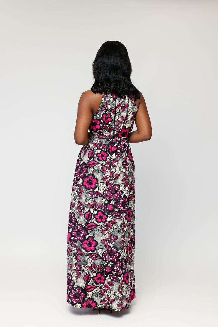 Olufunke African Print Halter Neck Dress