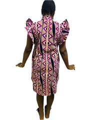 Dada African Print Shirt Dress