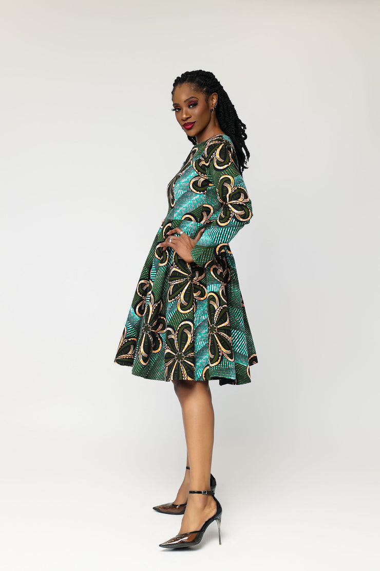 Kijani African Print Jacket Dress