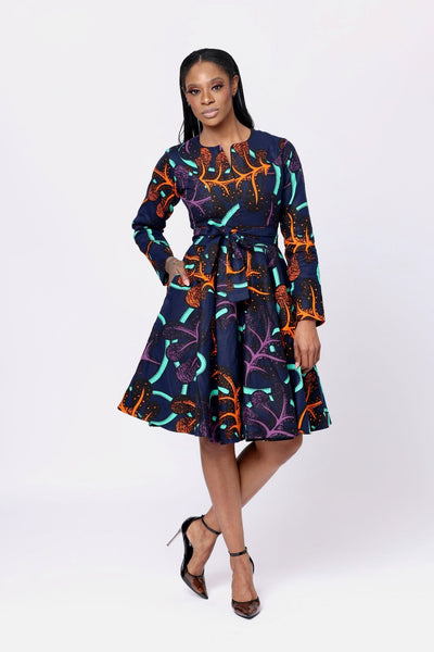 Tamilore African Print Jacket Dress - Ray Darten